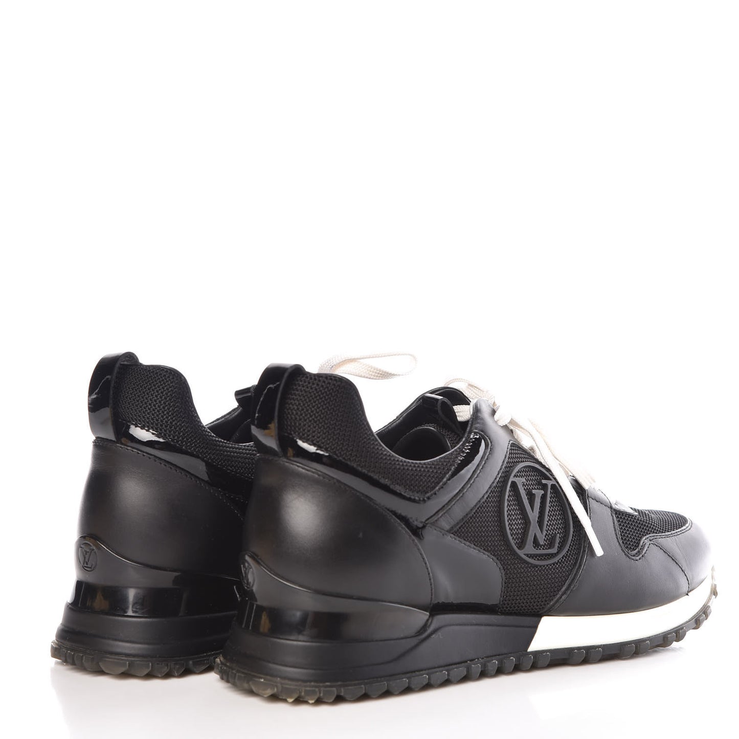 Calfskin Run Away Sneakers 36 Black