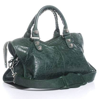 Balenciaga Agneau Giant 21 Silver Hardware Part Time Emerald 3 of 7