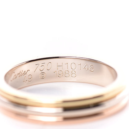 Cartier 18K White Pink Yellow Gold Trinity Wedding Band Ring 49 4.75 4 of 4