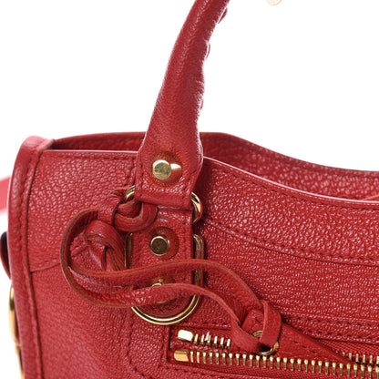 Balenciaga Chevre Gold Metallic Edge Hardware Mini City Rouge Grenade 12 of 20