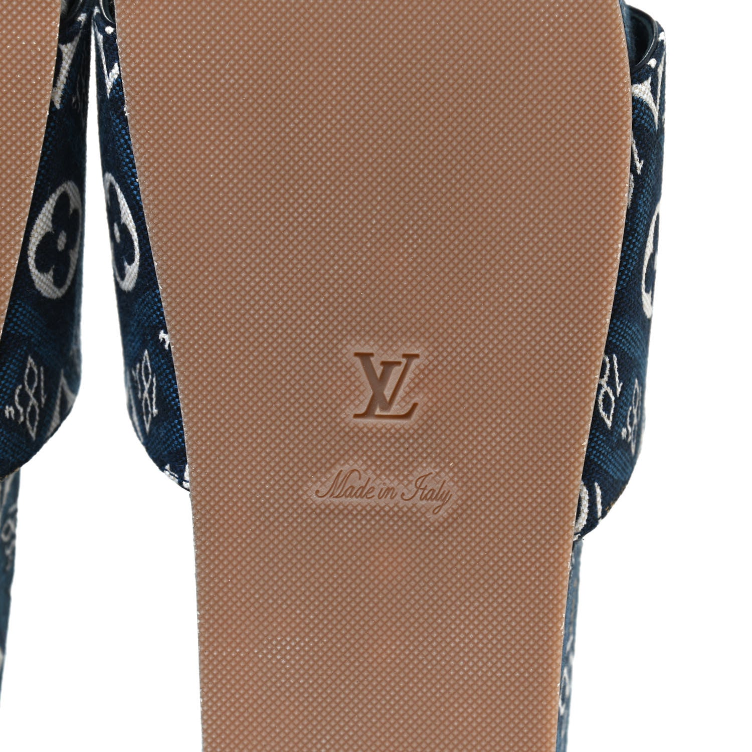 Louis Vuitton Canvas Since 1854 Jumbo Flatform Mule Sandals 36 Blue 8 of 11