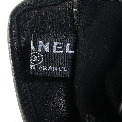 Chanel Lambskin Quilted CC Gloves Black Size 8 4 of 7