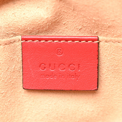 Gucci Calfskin Matelasse Small GG Marmont Chain Shoulder Bag Hibiscus Red 6 of 10
