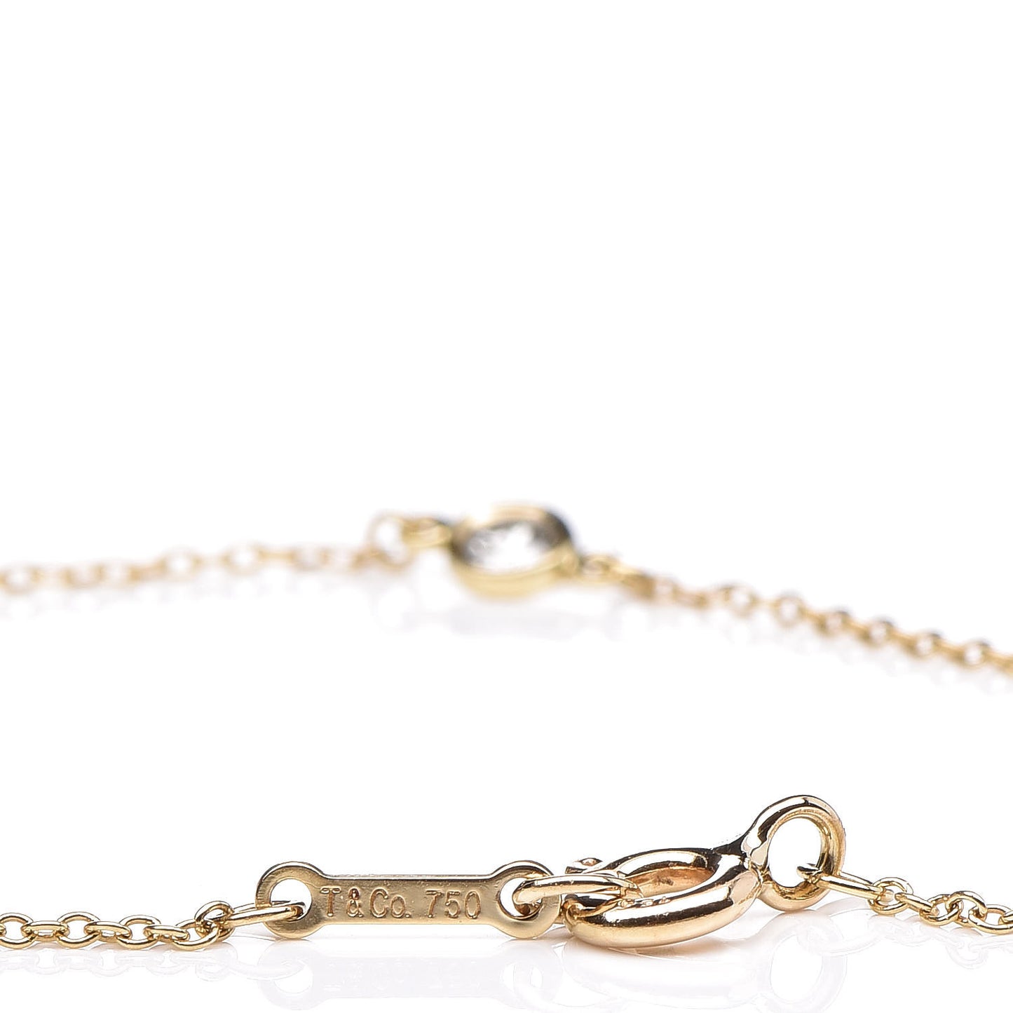 18K Yellow Gold Diamond .40ctw Elsa Peretti Diamonds by the Yard Station Bracelet