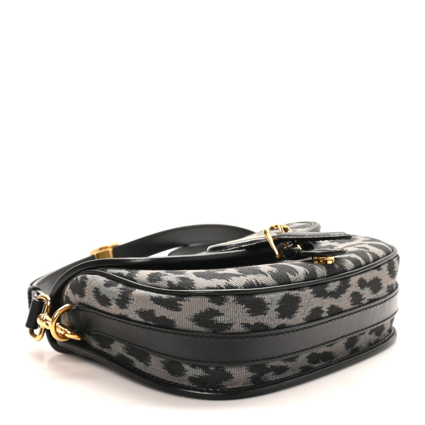 Canvas Mizza Embroidered Medium Bobby Flap Grey Black