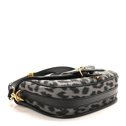 Christian Dior Canvas Mizza Embroidered Medium Bobby Flap Grey Black 4 of 11