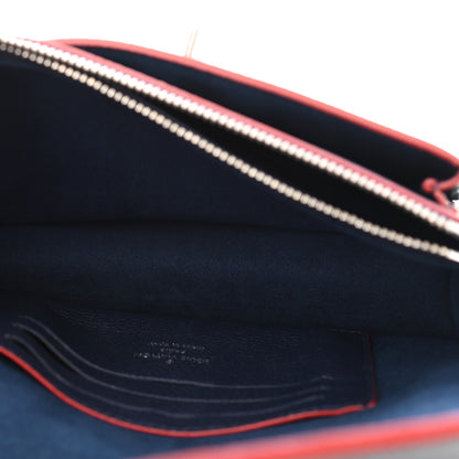 Louis Vuitton Soft Calfskin My Lockme Chain Pochette Marine Rouge 5 of 10