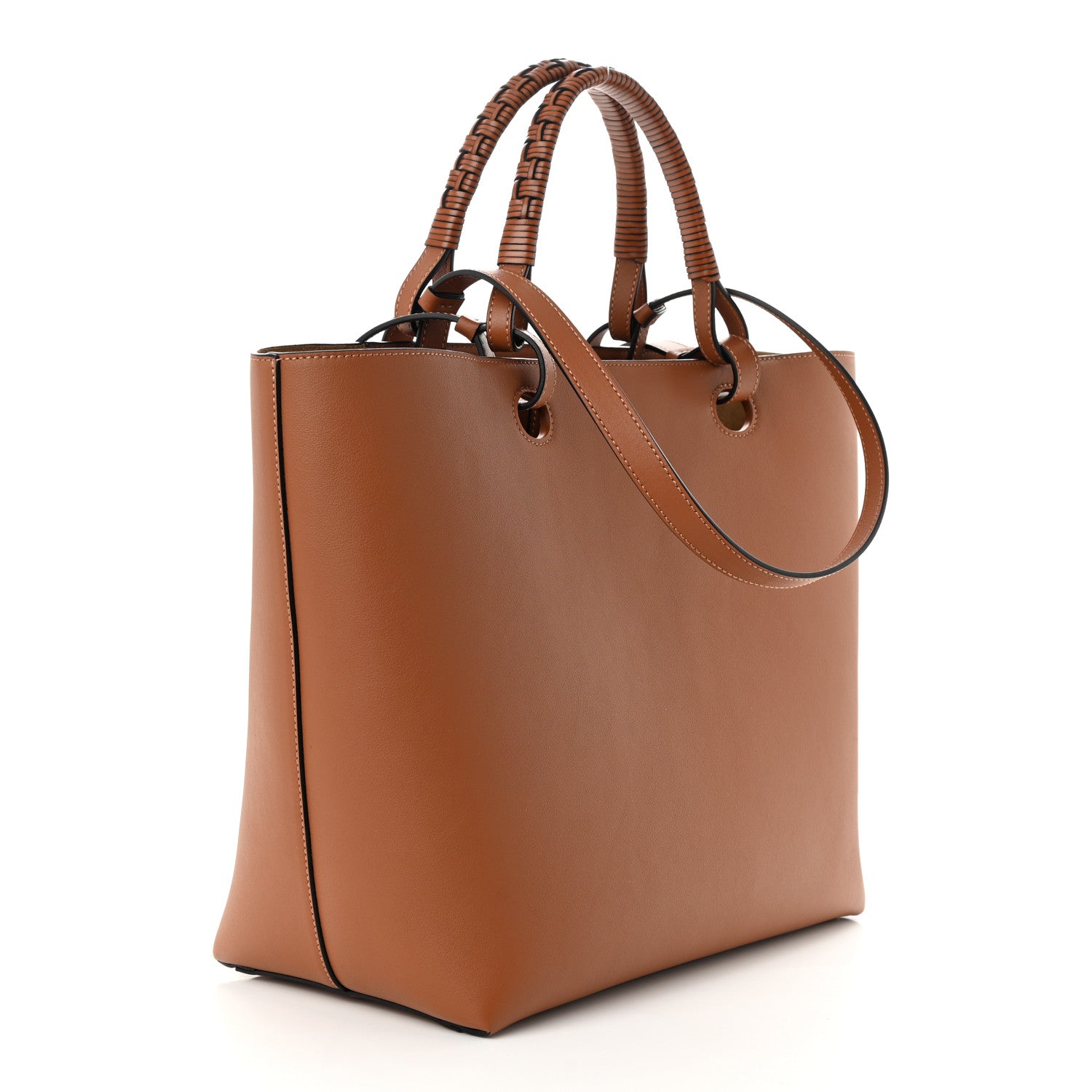 Loewe Smooth Calfskin Small Anagram Tote Tan 2 of 10