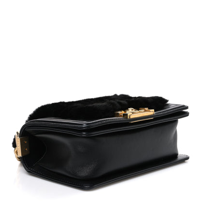 Chanel Orylag Rabbit Fur Calfskin Small Top Handle Boy Flap Black 4 of 11