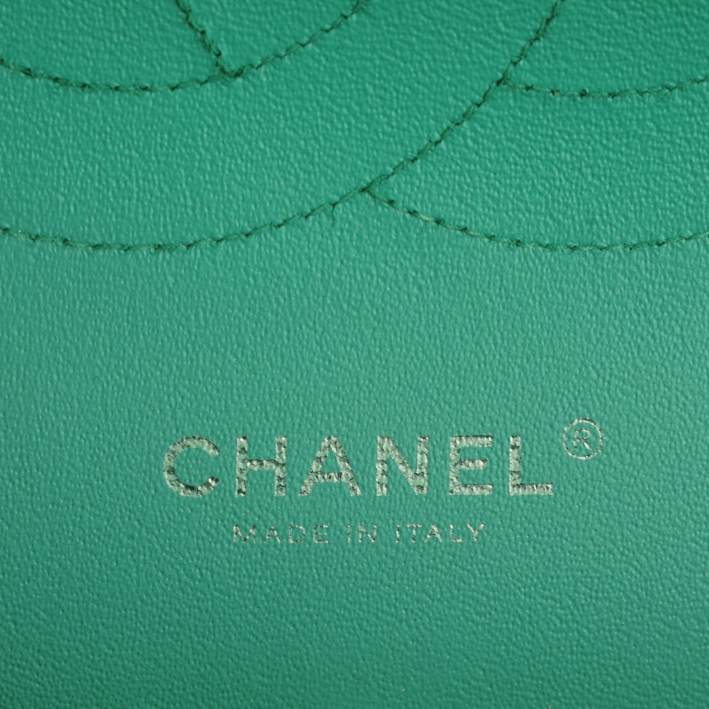 Patent Quilted Jumbo Double Flap Green