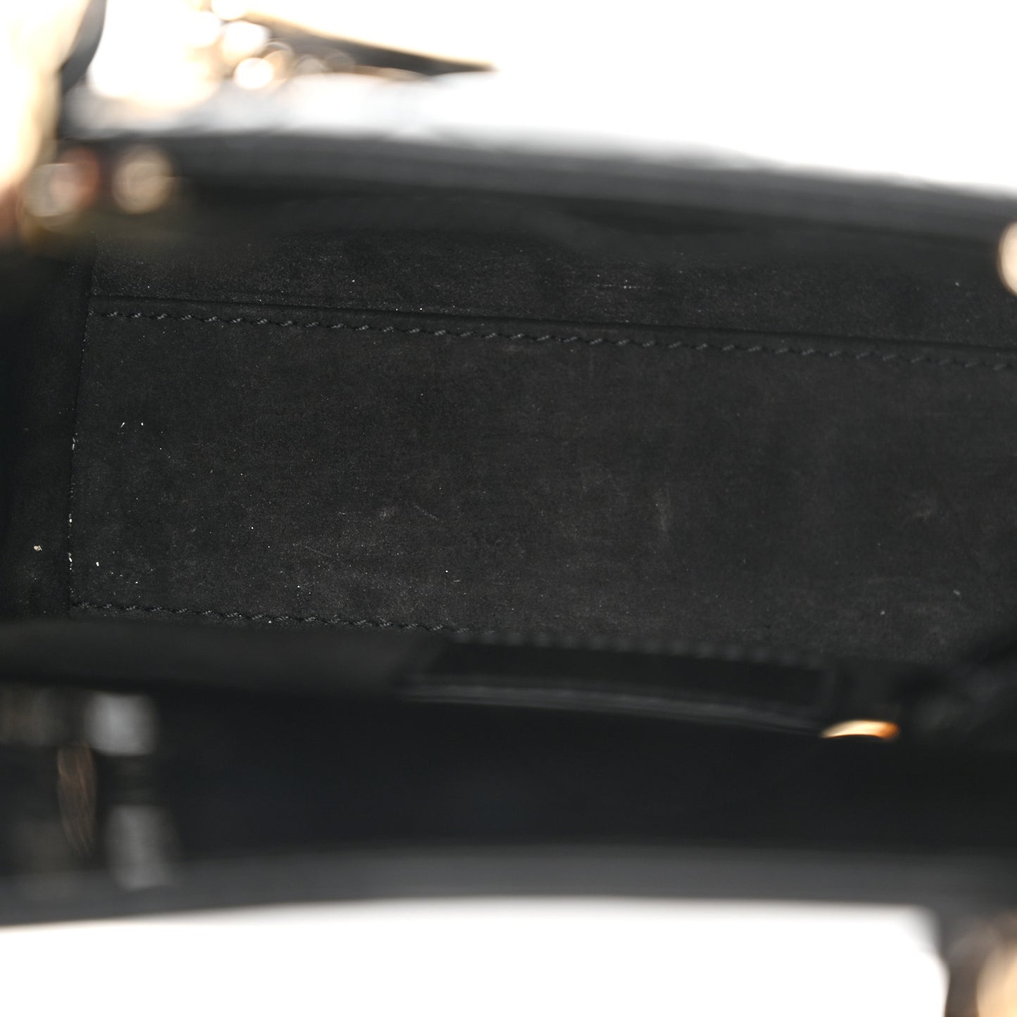 Patent Cannage Mini Lady Dior Black