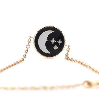 Christian Dior 18K Rose Gold Diamond Black Onyx Mother of Pearl Rose Celeste Bracelet 4 of 7