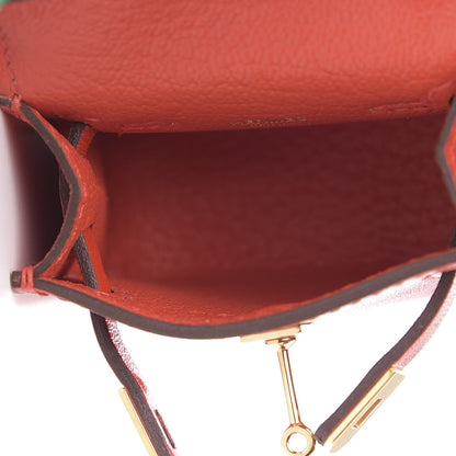 Hermes Tadelakt Mini Kelly Twilly Bag Charm Capucine 6 of 9