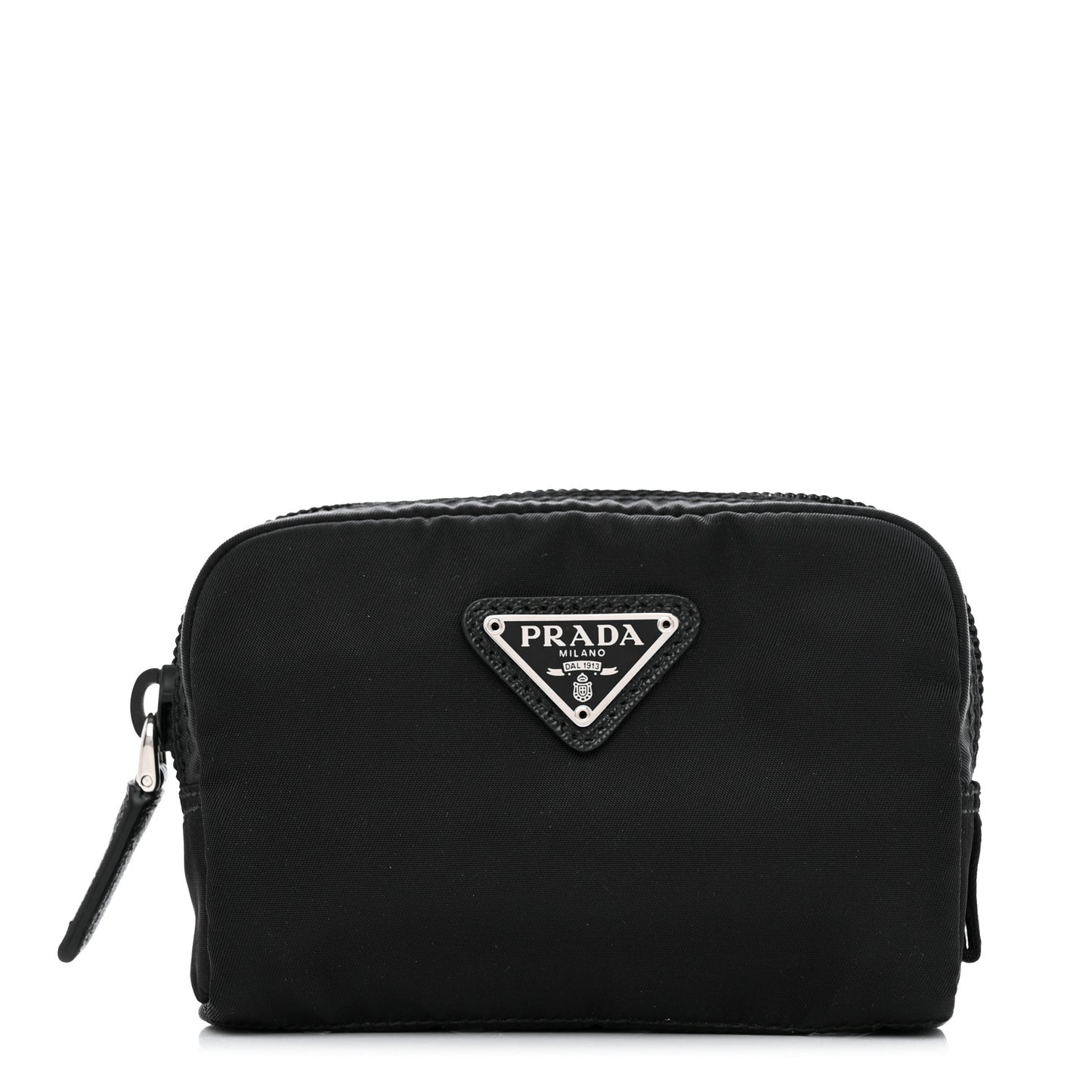 Nylon Tessuto Cosmetic Pouch Black