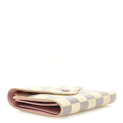 Louis Vuitton Damier Azur Victorine Wallet Rose Ballerine 4 of 6