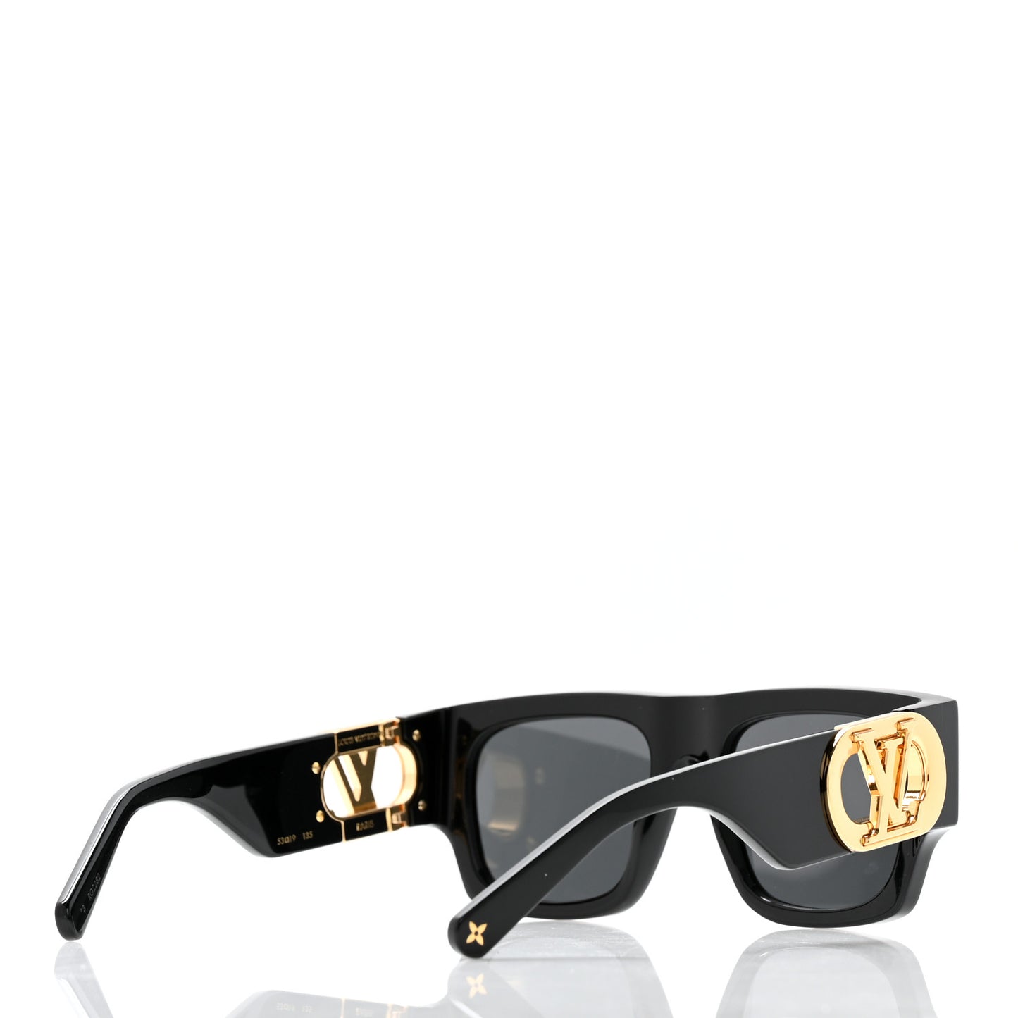 Acetate LV Link Square Sunglasses Z1478E Black