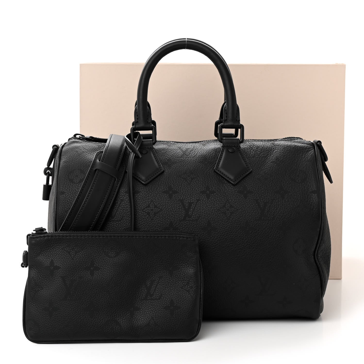 Louis Vuitton Calfskin Monogram Speedy P9 Bandouliere 30 Ultra Black 11 of 11