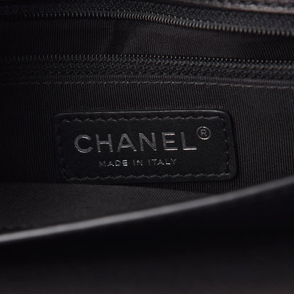 Chanel Lambskin Quilted Large Natural CC Flap Black 7 of 9