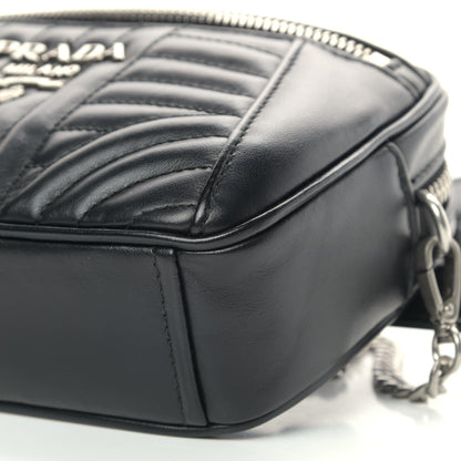 Prada Soft Calfskin Impunture Diagramme Belt Bag Black 9 of 9