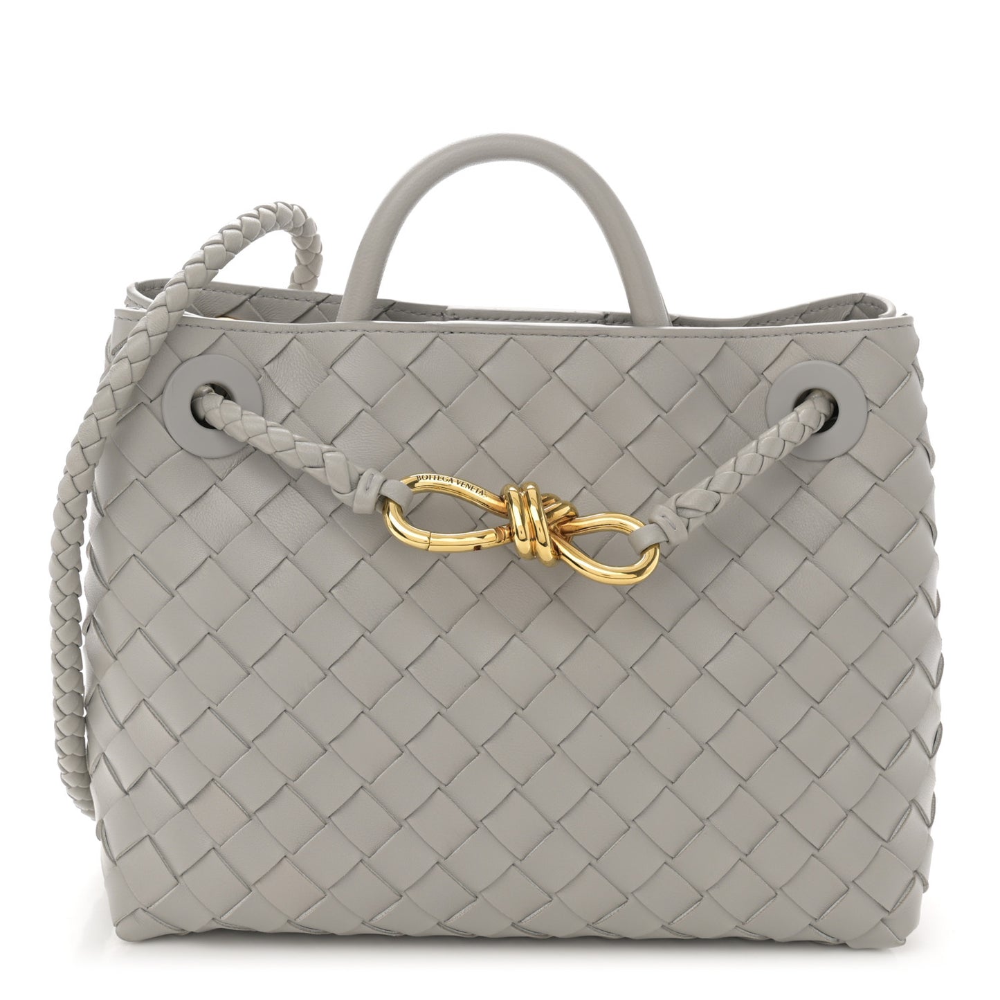 Nappa Intrecciato Small Andiamo Shoulder Bag Sterling