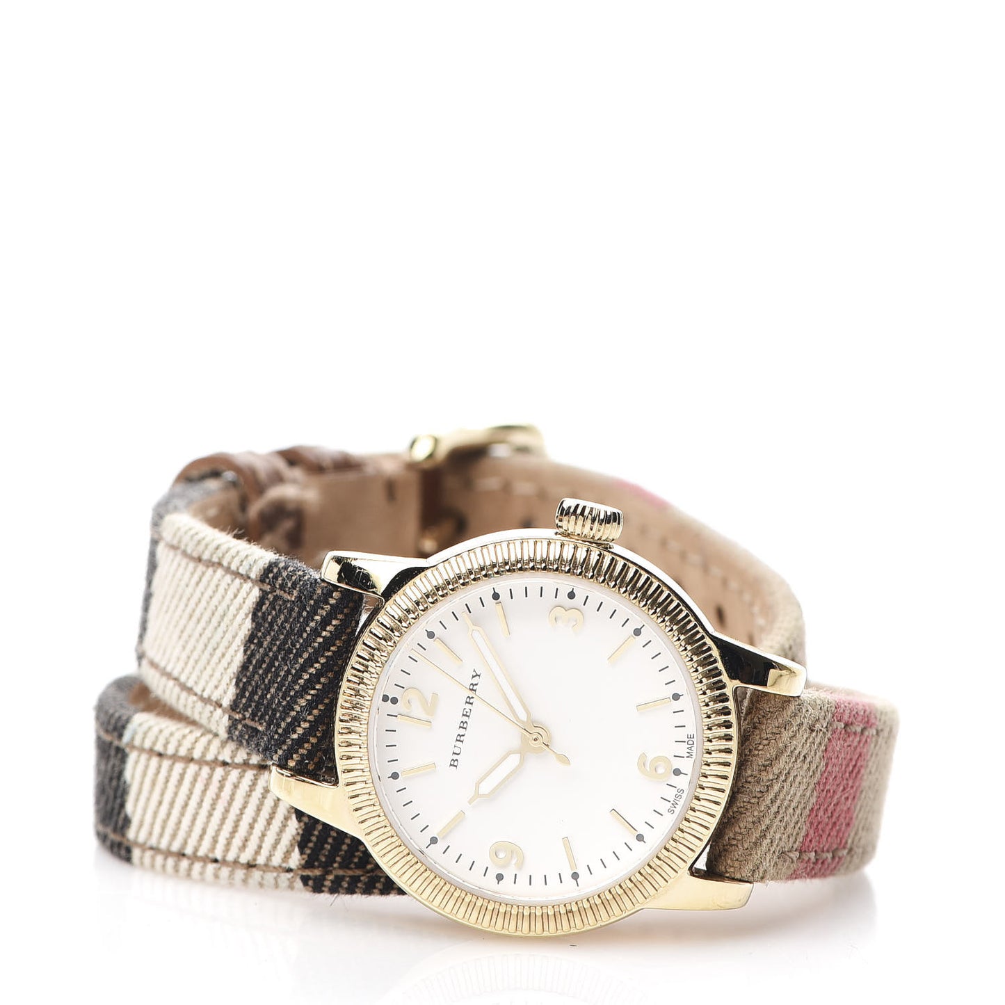 Stainless Steel Calfskin 30mm Double Wrap Quartz Watch BU7851