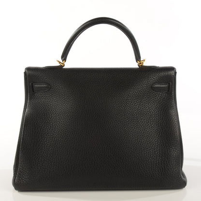 Hermes Taurillon Clemence Kelly Retourne 35 Black 8 of 23