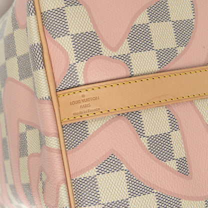 Louis Vuitton Damier Azur Tahitienne Speedy Bandouliere 30 Rose Ballerine 6 of 7