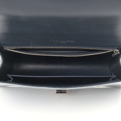 Christian Dior Metallic Patent Micro-Cannage Medium Diorama Flap Bag Silver 9 of 17