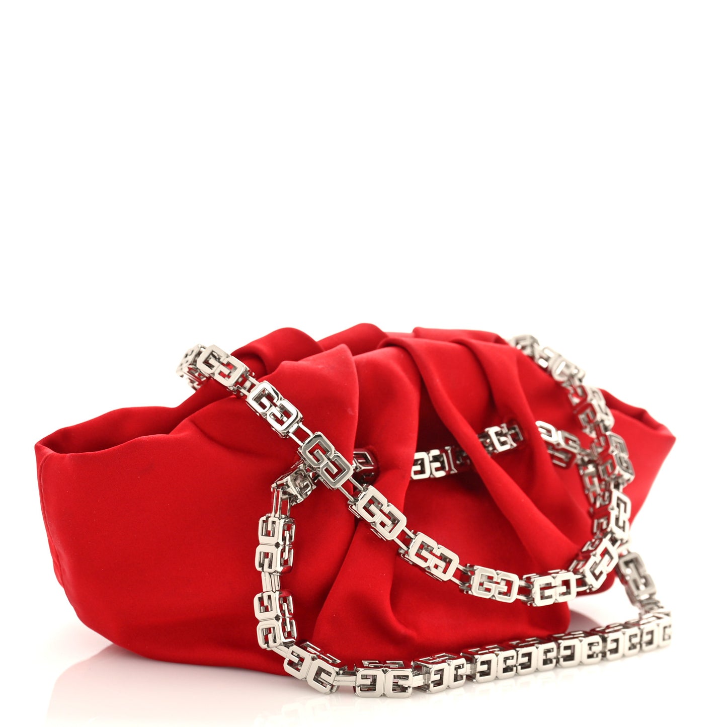 Satin Mini Kenny Shoulder Bag Red