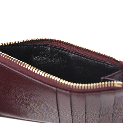 Saint Laurent Monogram Grain de Poudre 5 Fragments Zip Pouch Card Holder Rouge Legion 8 of 11