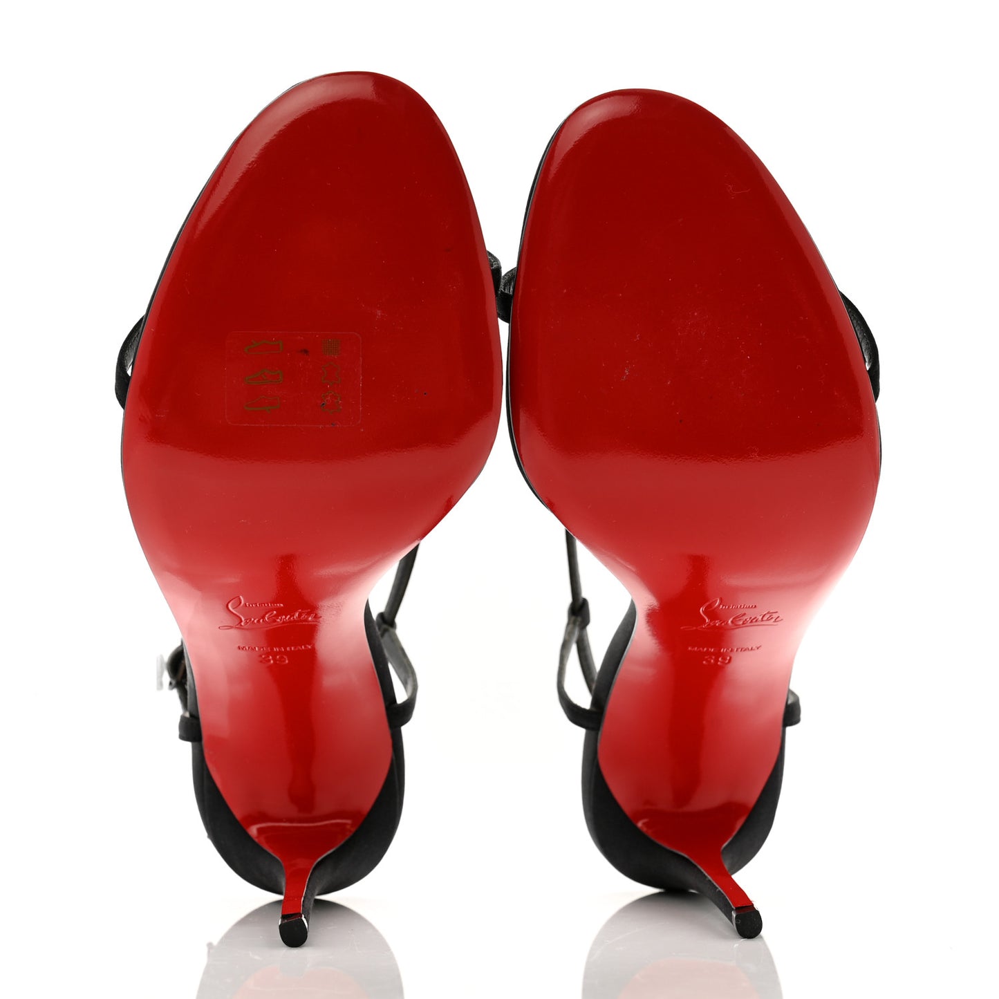 Satin Crepe Strass T Cab 100 T-Strap Sandals 39 Black