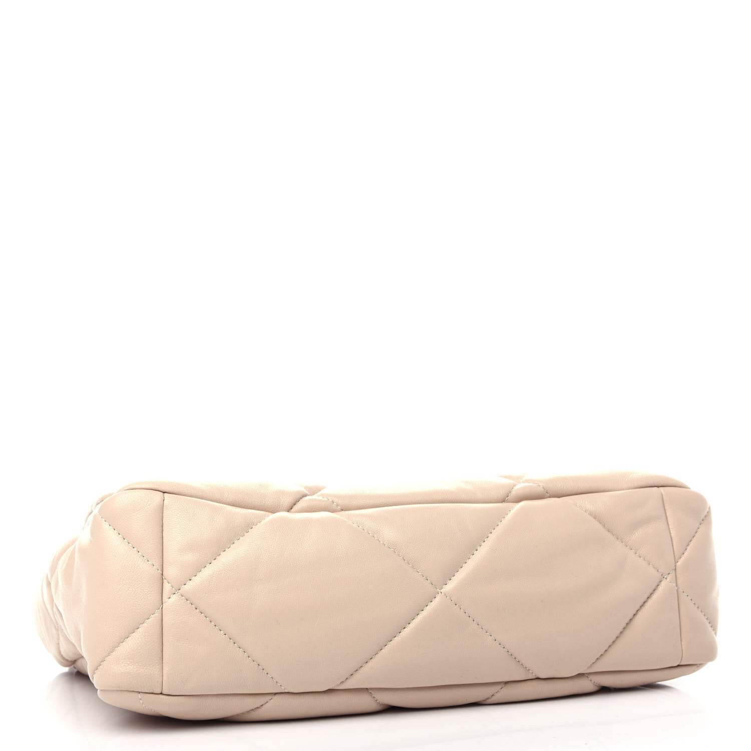 Chanel Lambskin Quilted Large Chanel 19 Flap Light Beige 4 of 10