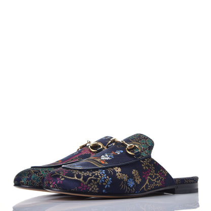 Gucci X DISNEY Jacquard Japanese Donald Duck Womens Princetown Slippers 35.5 Tide Multicolor Bordeaux 3 of 10