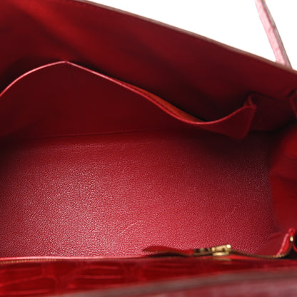 Hermes Shiny Alligator Kelly Sellier 32 Rouge Vif 5 of 10