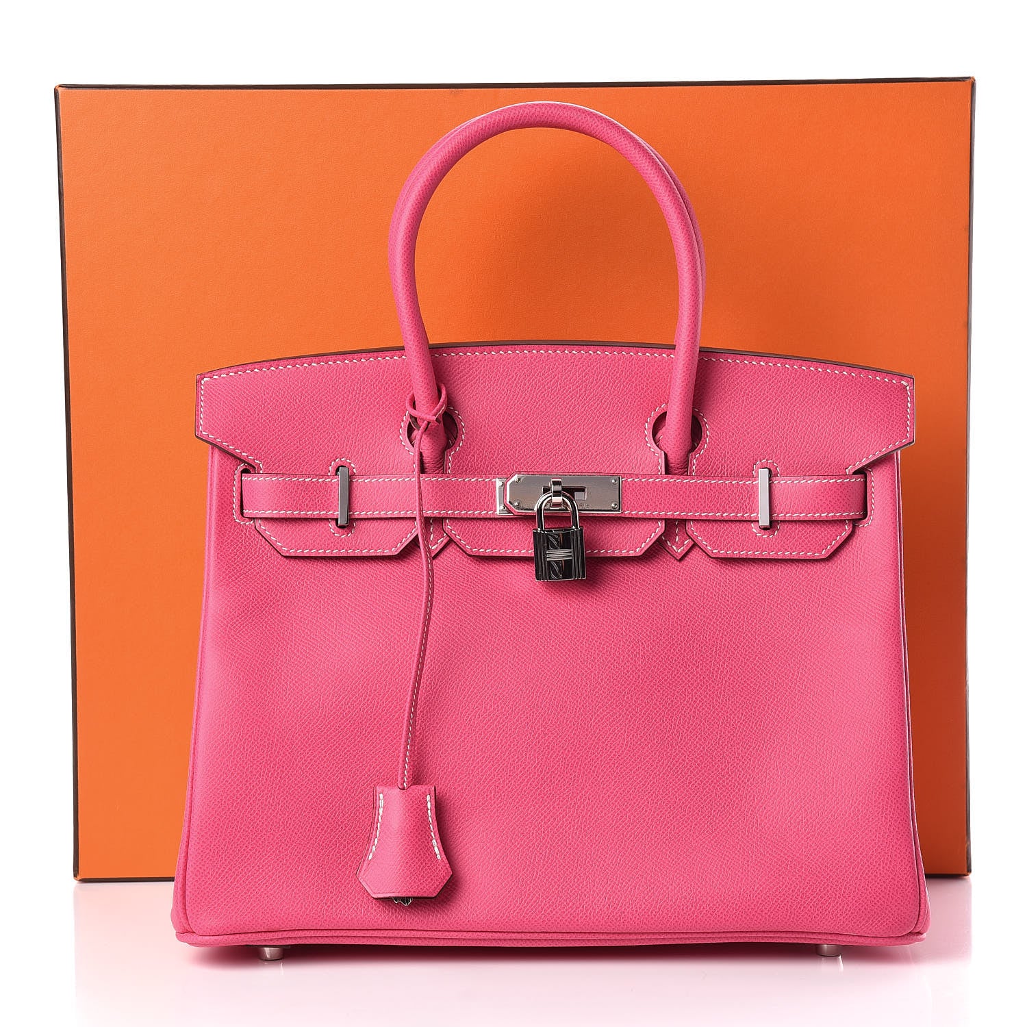 Hermes Epsom Candy Birkin 30 Rose Tyrien Rubis 31 of 31
