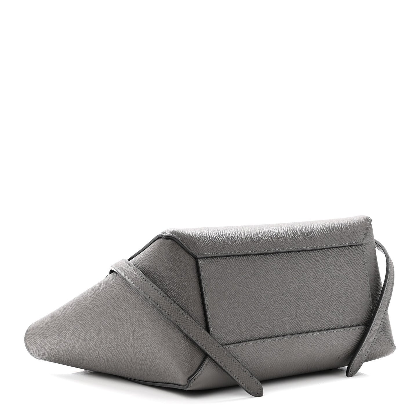 Grained Calfskin Micro Belt Bag Grey