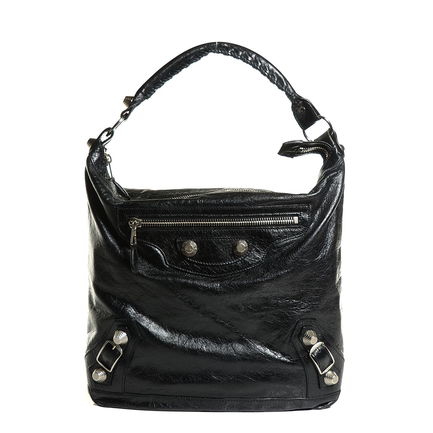 Chevre Giant 21 Silver Hardware Day Hobo Black