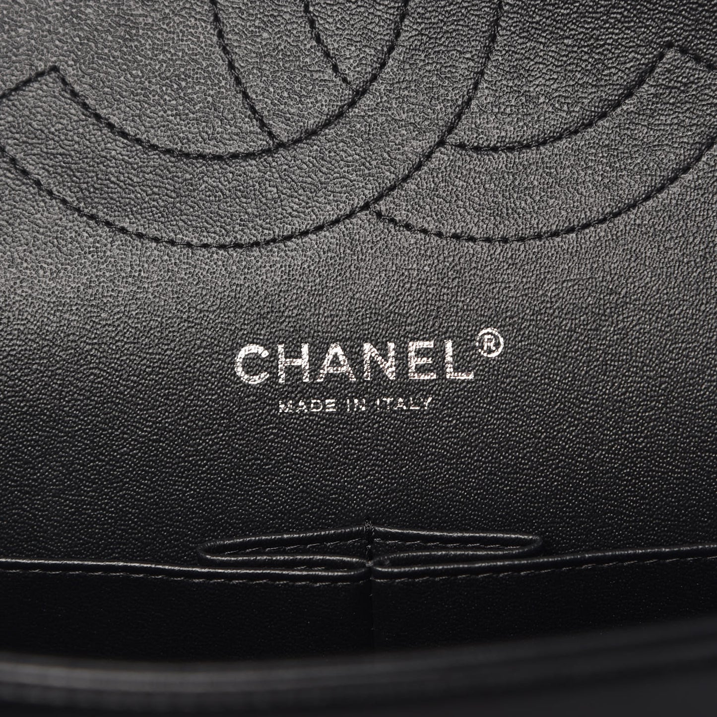 Lambskin Chevron Quilted Jumbo Double Flap So Black