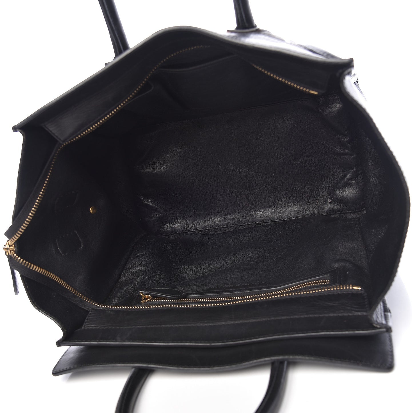 Canvas Smooth Calfskin Leopard Print Mini Luggage Black