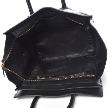 Celine Canvas Smooth Calfskin Leopard Print Mini Luggage Black 5 of 25