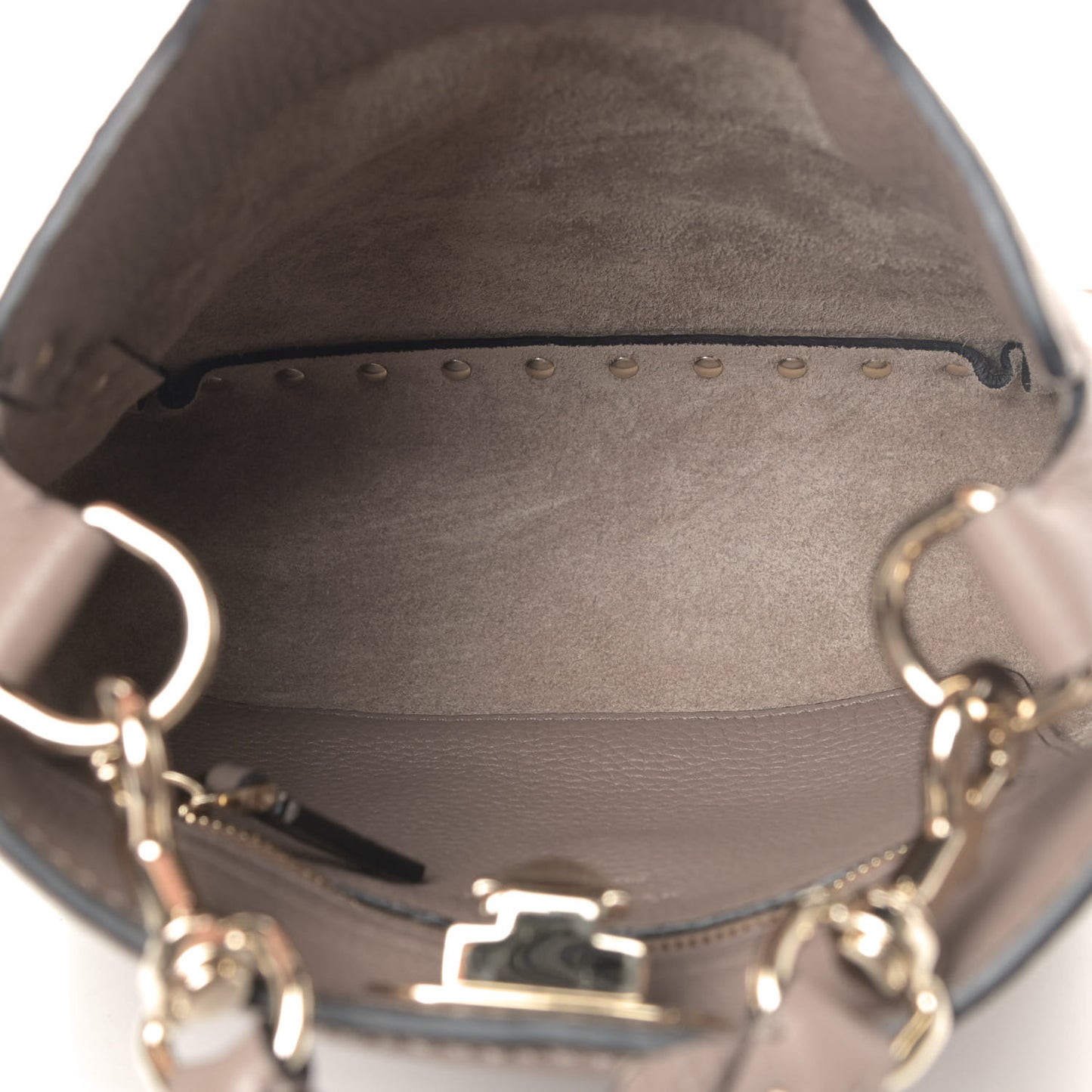 Pebbled Calfskin Mini Rockstud Flip-Lock Messenger Bag Poudre