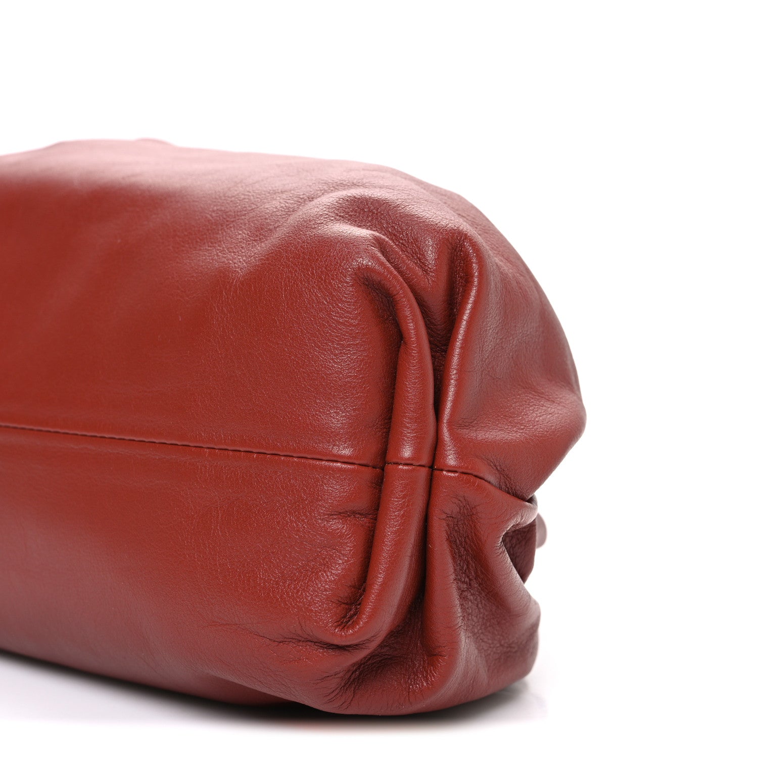 Bottega Veneta Smooth Butter Calf The Pouch Oversized Clutch Rust 11 of 11