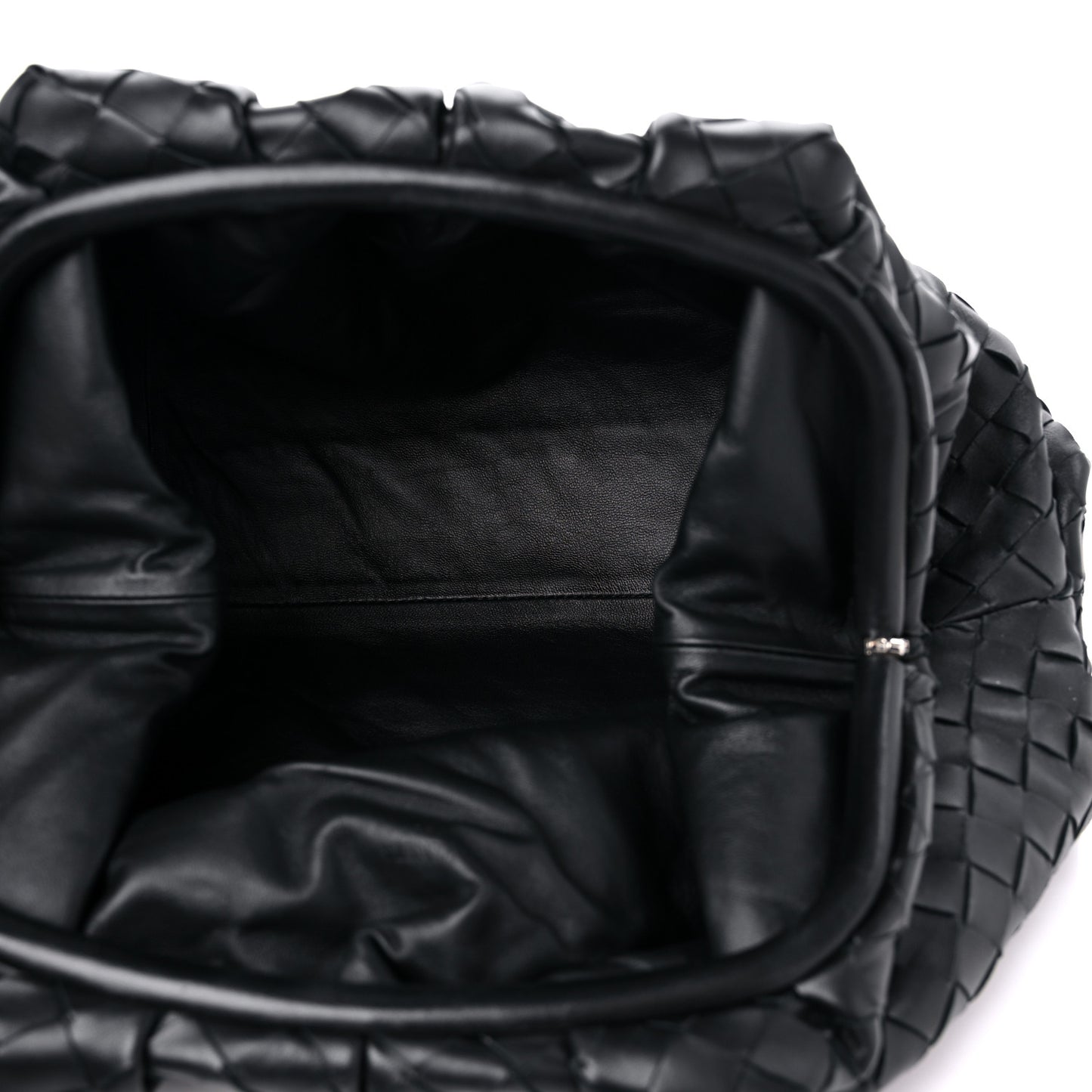 Nappa Maxi Intreccio The Pouch Oversized Clutch Black