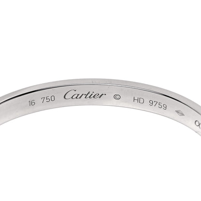 Cartier 18K White Gold LOVE Bracelet 16 4 of 5