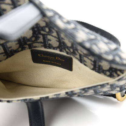 Christian Dior Oblique Saddle Belt Bag Blue 5 of 9