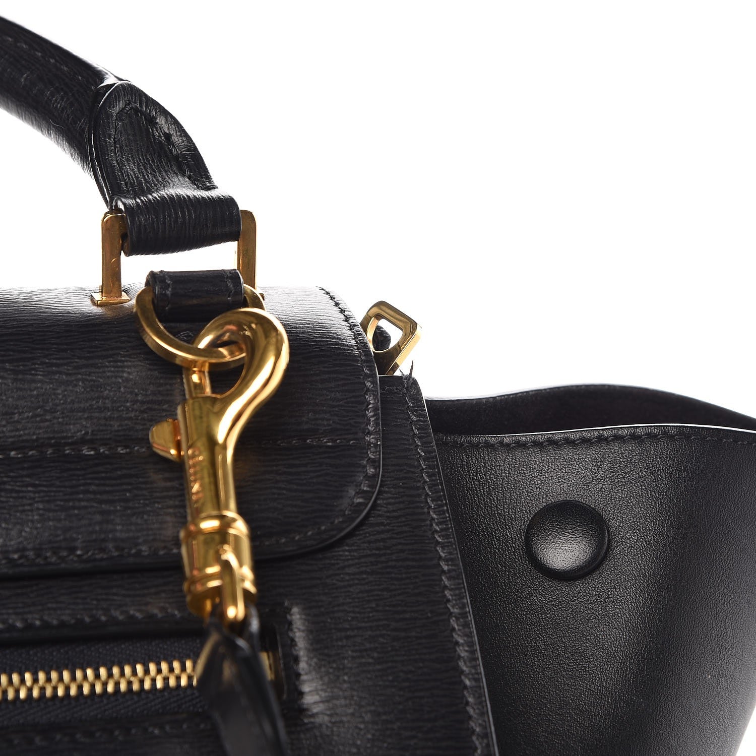 Celine Liege Calfskin Small Trapeze Black 8 of 10
