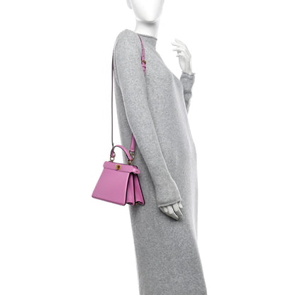 Fendi Shiny Nappa Petite Peekaboo I SEE U Satchel Rosa 2 of 11