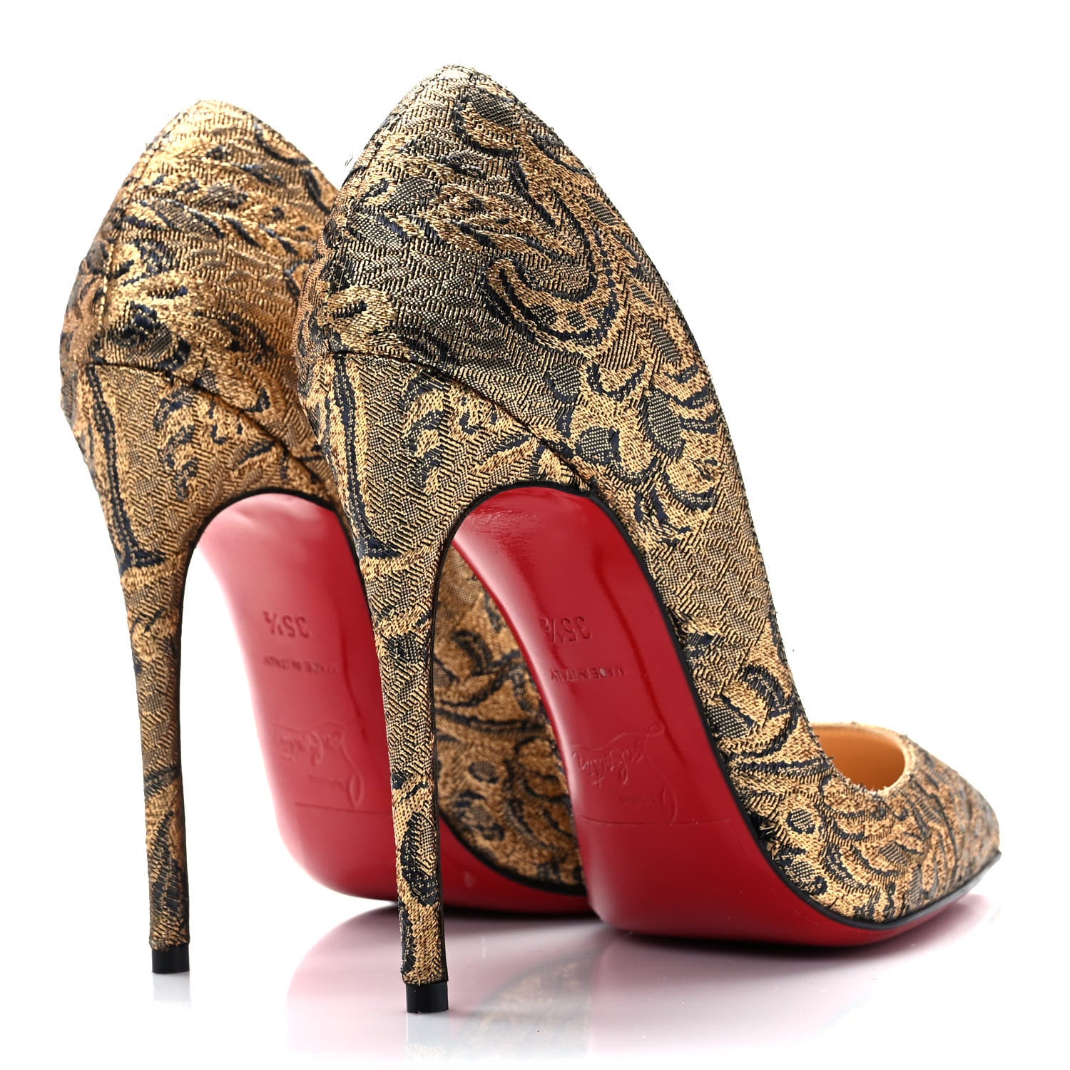 Christian Louboutin Brocade So Kate 100 35.5 Bronze 4 of 8