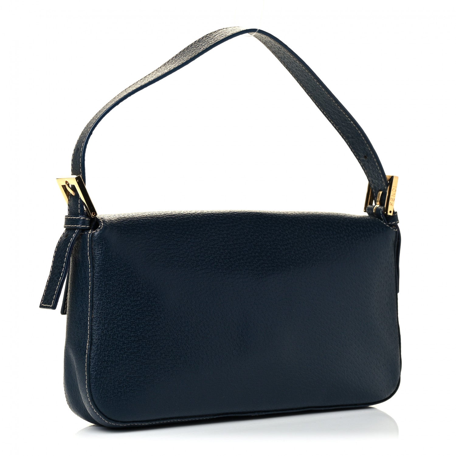 Fendi Boarskin Baguette Navy Blue 3 of 13