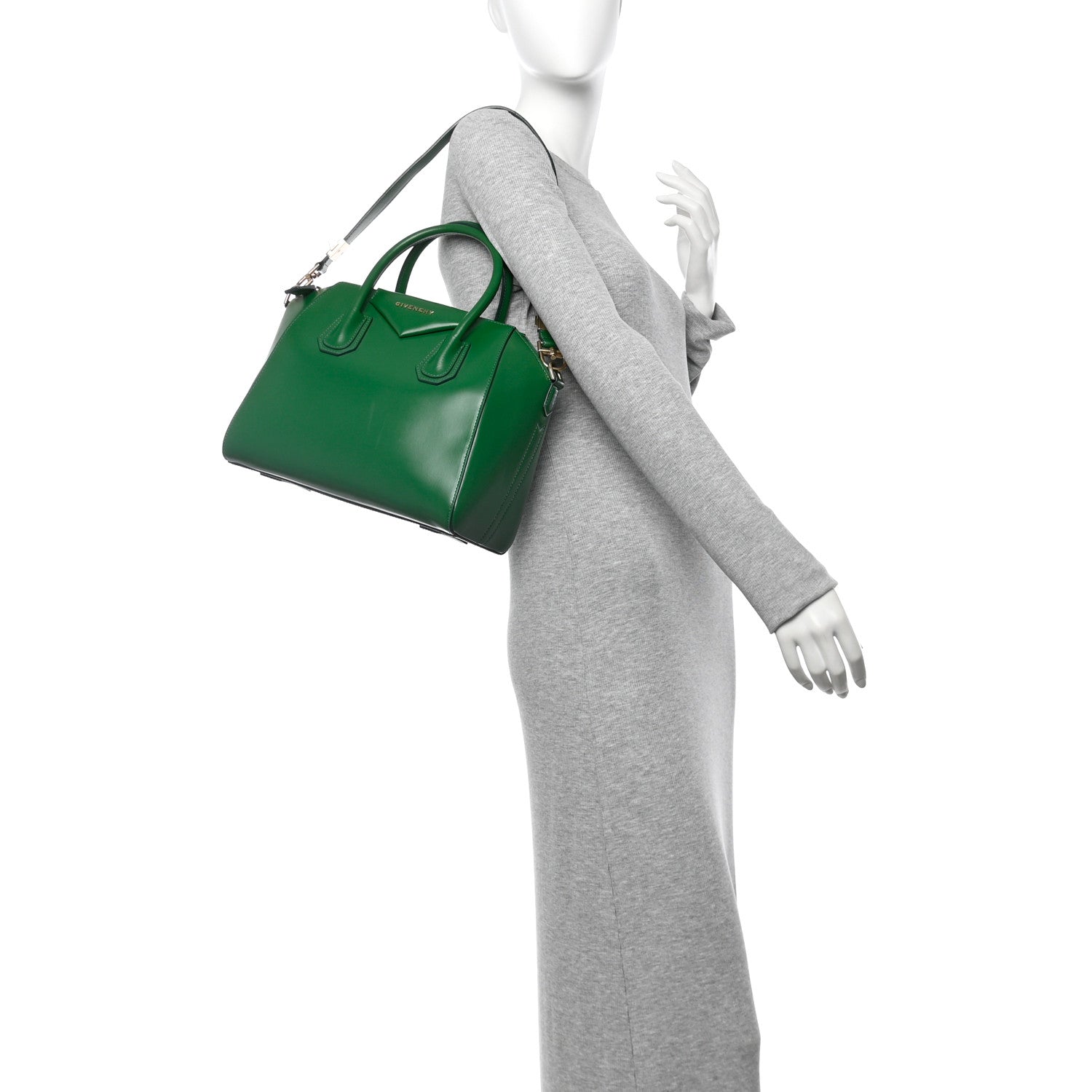 Givenchy Shiny Lord Calfskin Small Antigona Emerald 2 of 11